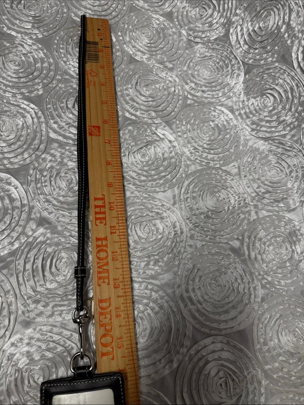 Coach Black Leather Lanyard ID Badge Holder